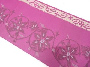 花唐草模様織り出し　名古屋帯